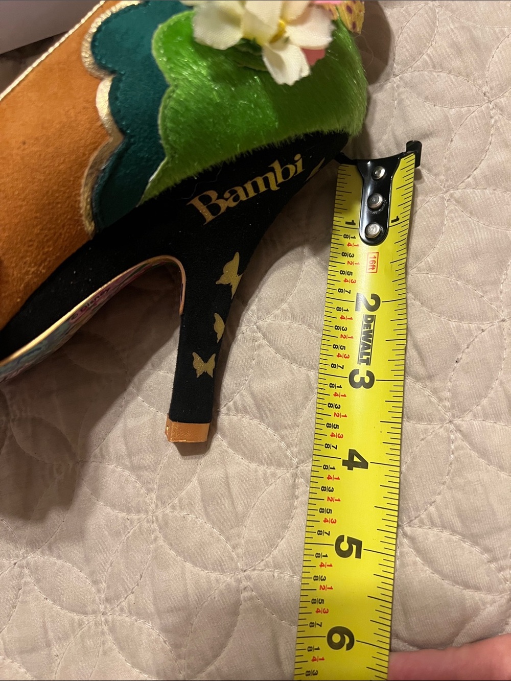 Irregular Choice Disney Bambi Heels with Floral Embellishments - Picture 7 of 7